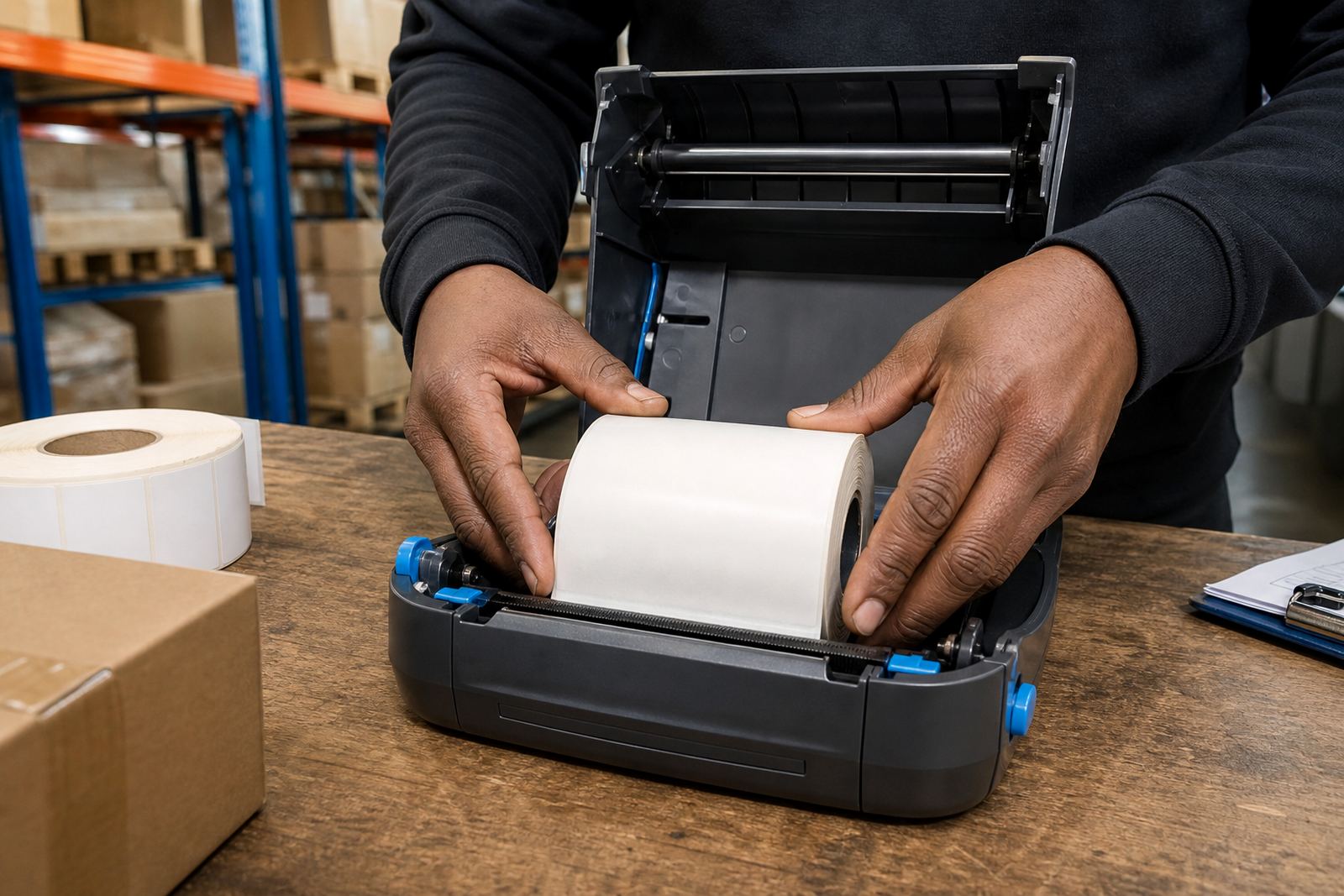 Loading Label Rolls